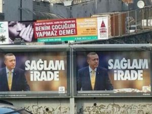 'Sağlam İrade' afişlerine büyük tepki